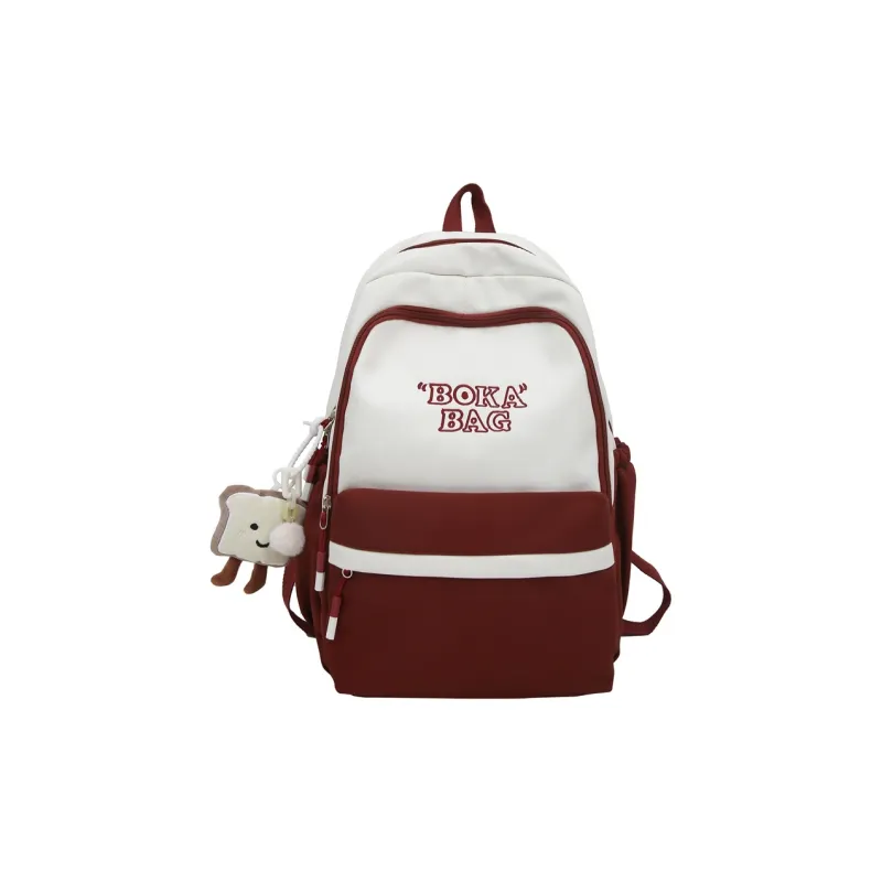 Alcohol Dragon Nylon Backpack Regular Unisex Black/Yellow Green/Blue Pink/Coffee/Red-15