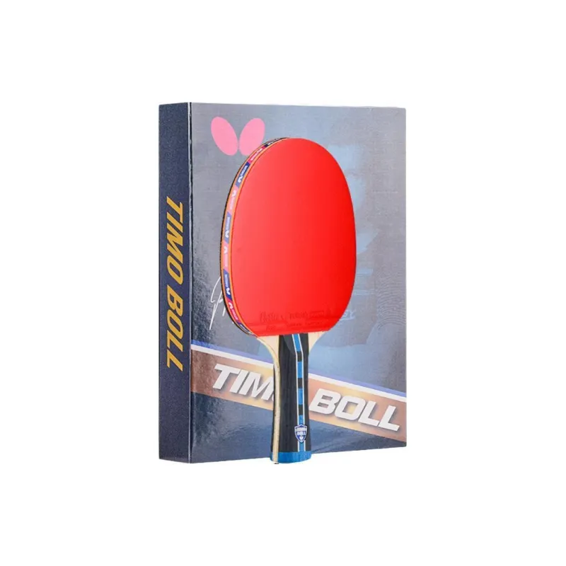 Butterfly Ping Pong Paddles Unisex All Wood With Carbon Fiber Black Red-4