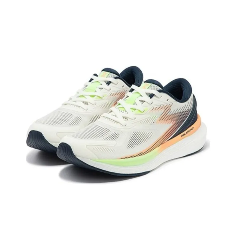 361° Spire 2 Cushioned Slip Resistant Low Top Casual Running Shoes Men's White Green-2