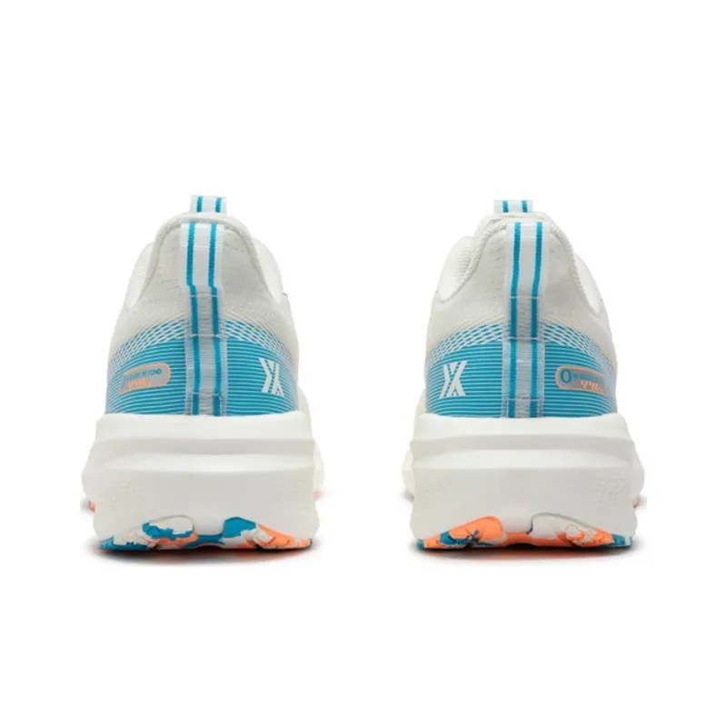 361° Wear Resistant Low Top Casual Running Shoes Men's White Blue Orange-3