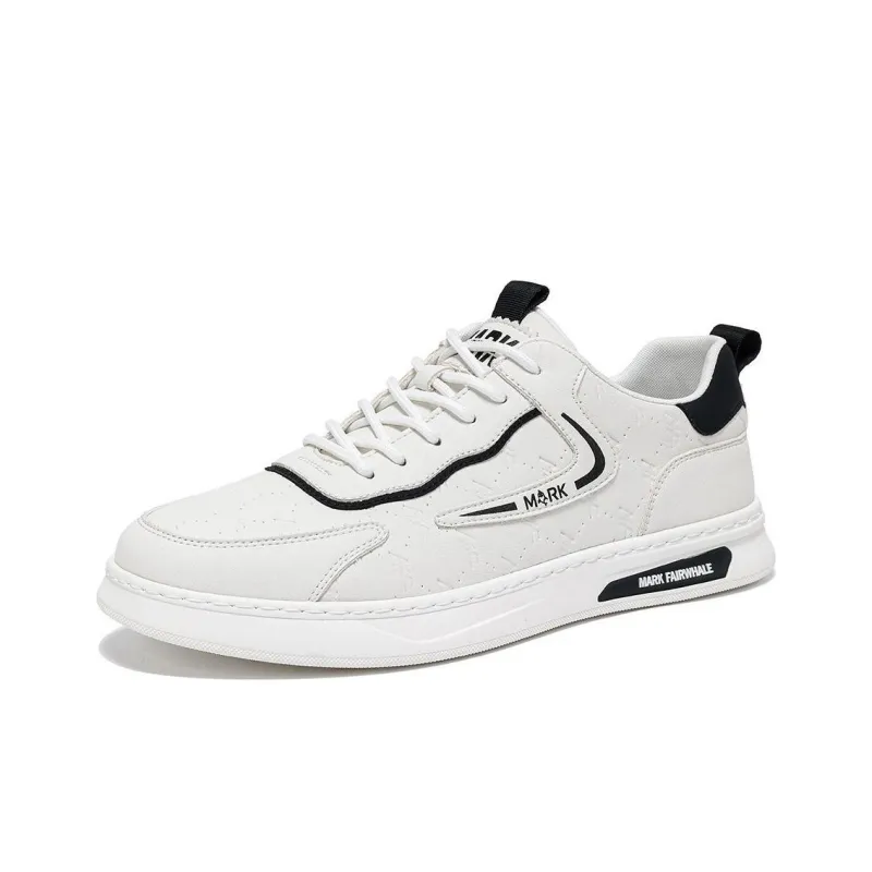 FAIRWHALE Low Top Stylish Skateboarding Shoes Men's White-21