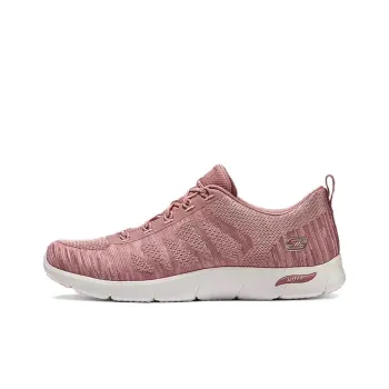 Skechers SPORT ACTIVE Running Shoes Women's Low Top Dark Red Pink