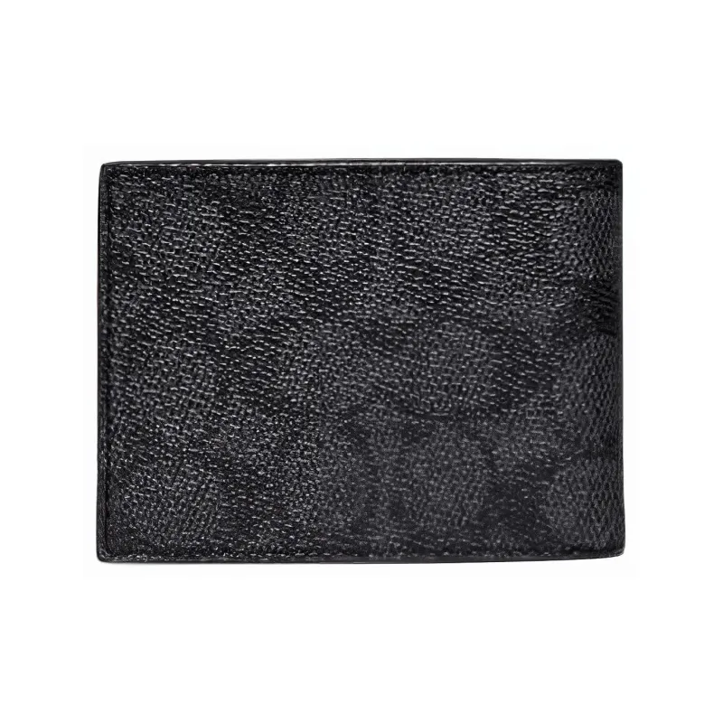 COACH Boxed PVC Money Clip Set With Wallet Mini Men's Black-2