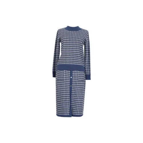 ROEYSHOUSE Two Piece Skirt Sets Women's Checkered