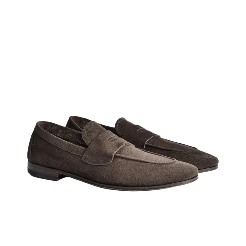 Henderson Baracco Penny-slot Suede Loafers-2