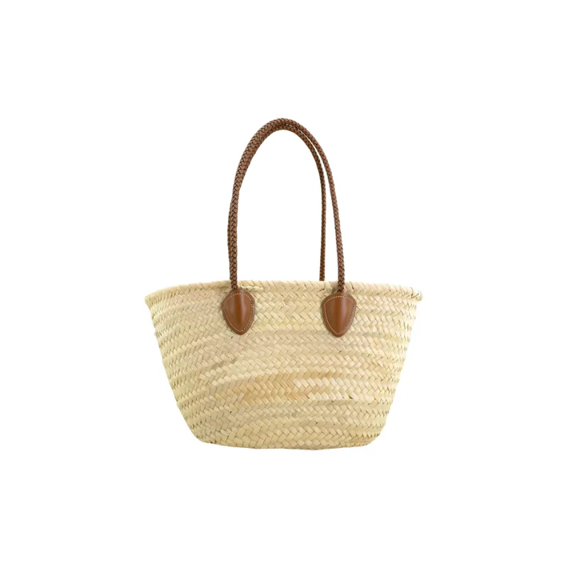 MIU MIU Wicker Tote Bag, Shopping Bag, Shoulder Bag, Handbag Women's Natural/Cognac-4