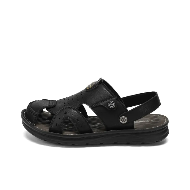 G.N.SHIJIA Beach Sandals Men Black/Yellow Brown-0