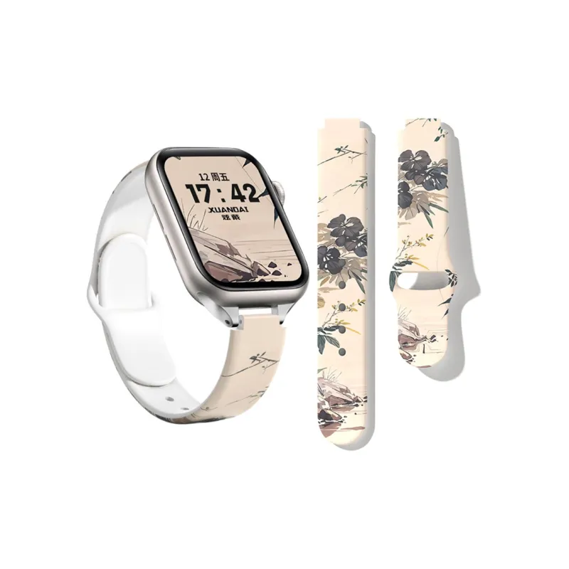 Yu Qing Apple Compatibility Watch Band Silicone Material-3