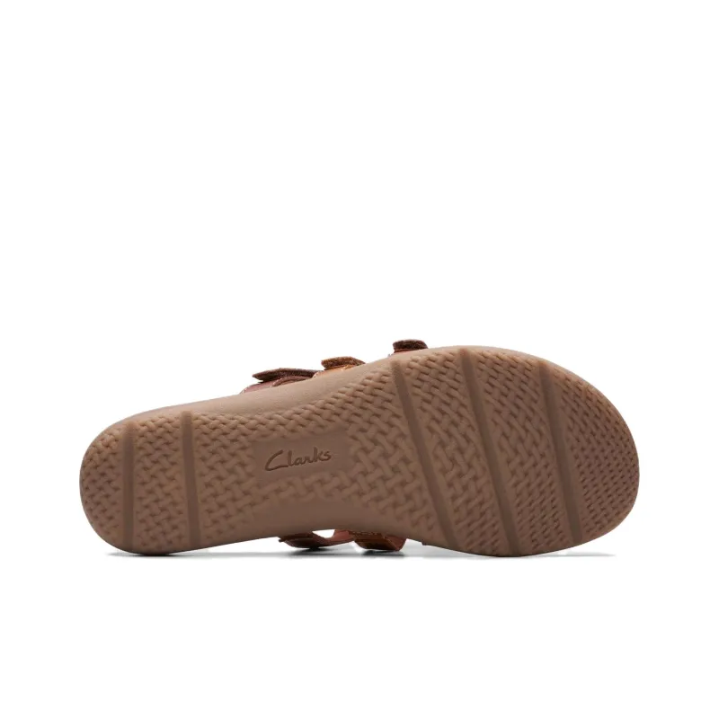 Clarks Rubber Sole Slip-Resistant Flip Flops Women's Tan-5
