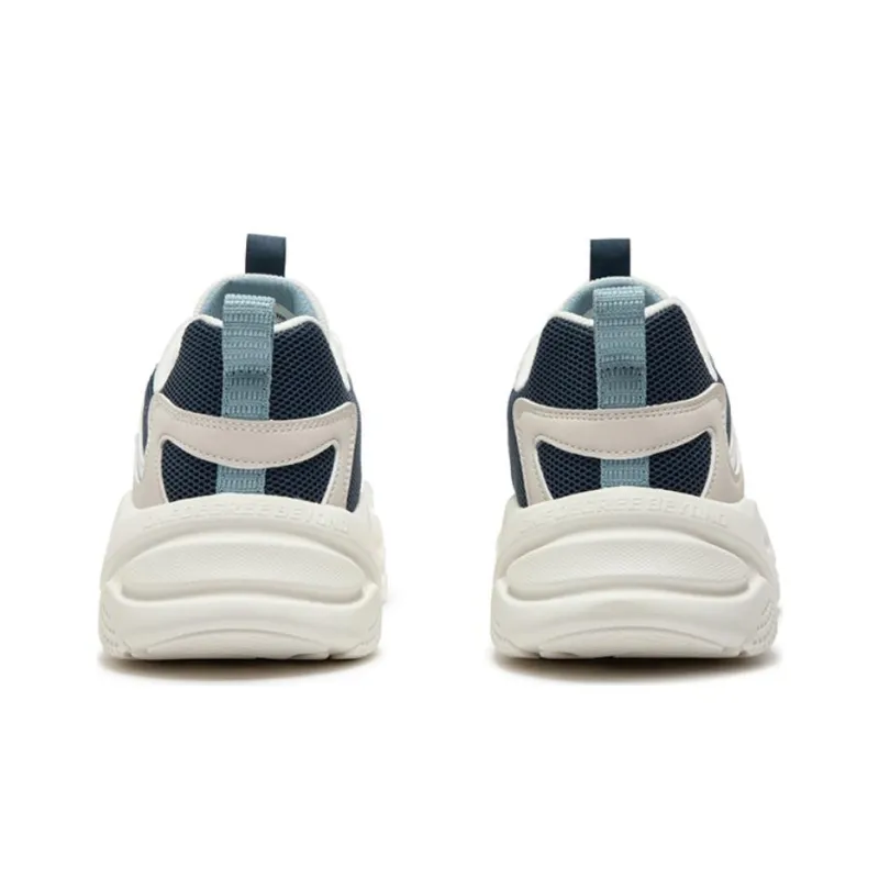 361° Wear Resistant Low Top Casual Shoes Men's White Blue-3