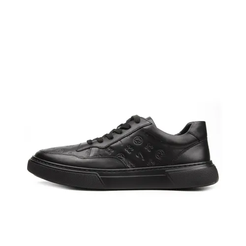 Satchi Slip affordable Waterproof Abrasion affordable Lightweight Breathable Low Top Skateboard Shoes Men's Black