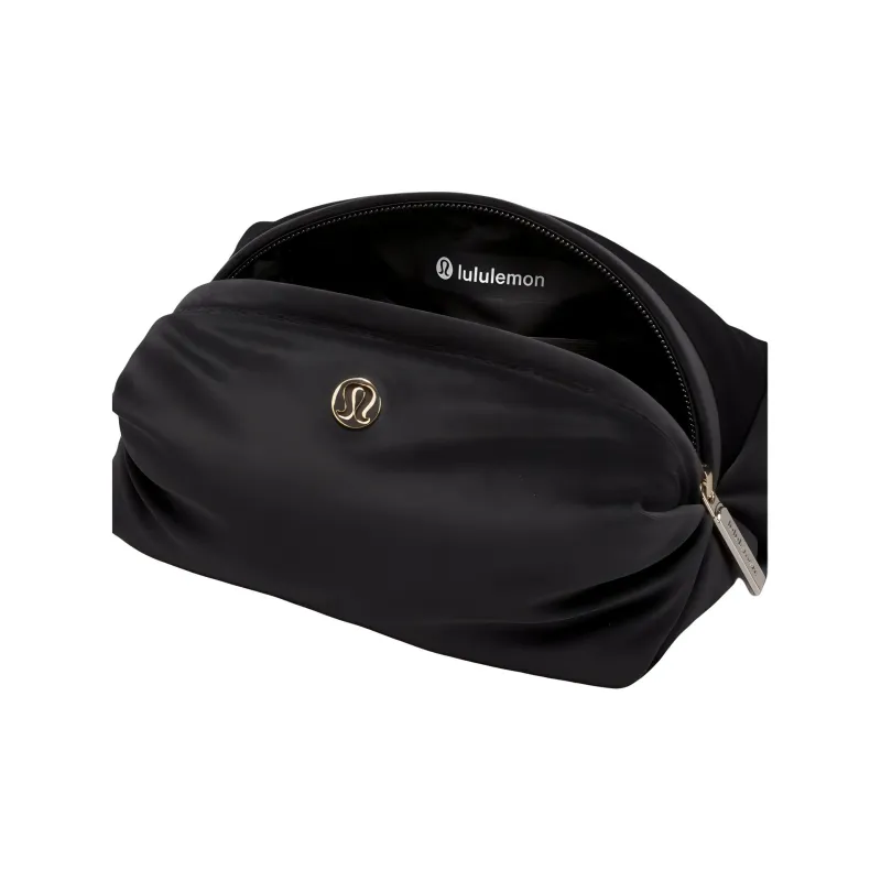 Lululemon Velour Fabric Storage Bag Small Size Women's Black-1