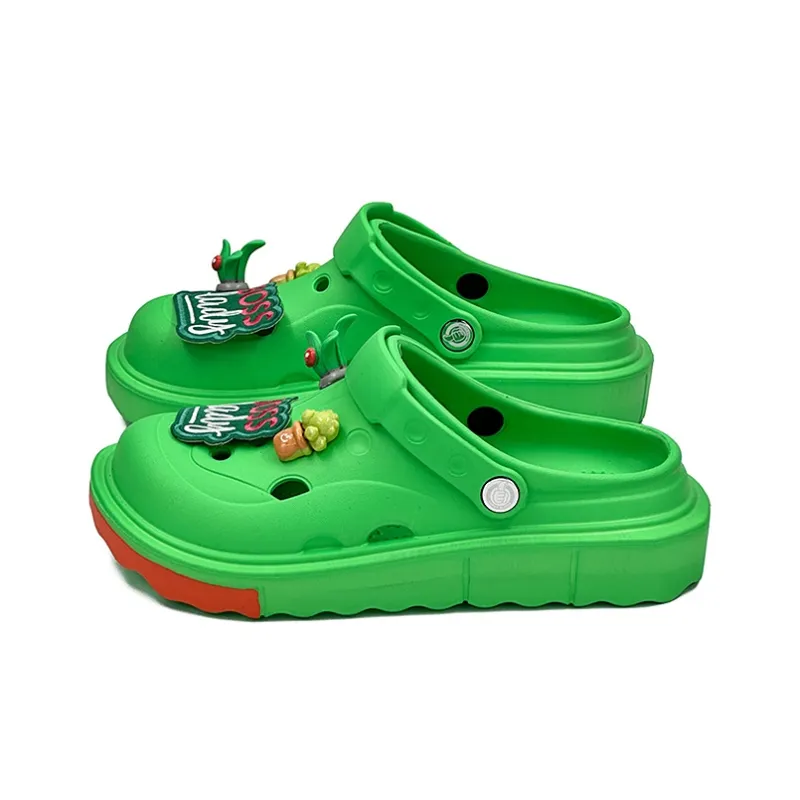 OUBT Creative Succulent Clogs Women's Green-3
