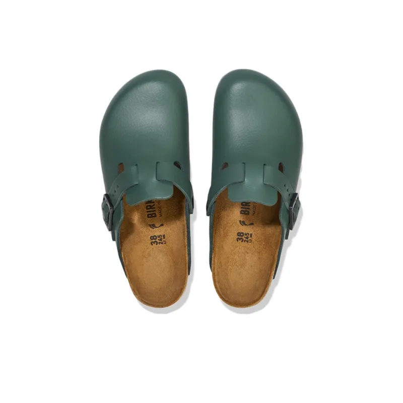Birkenstock Boston Closed Toe Slippers Unisex Green Regular-4