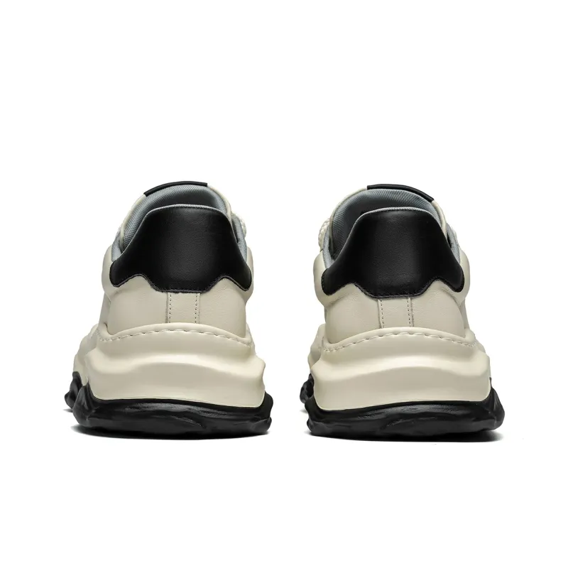 Anthony Miles Wear Resistant Height Increasing Low Top Skateboard Shoes Men's White-5