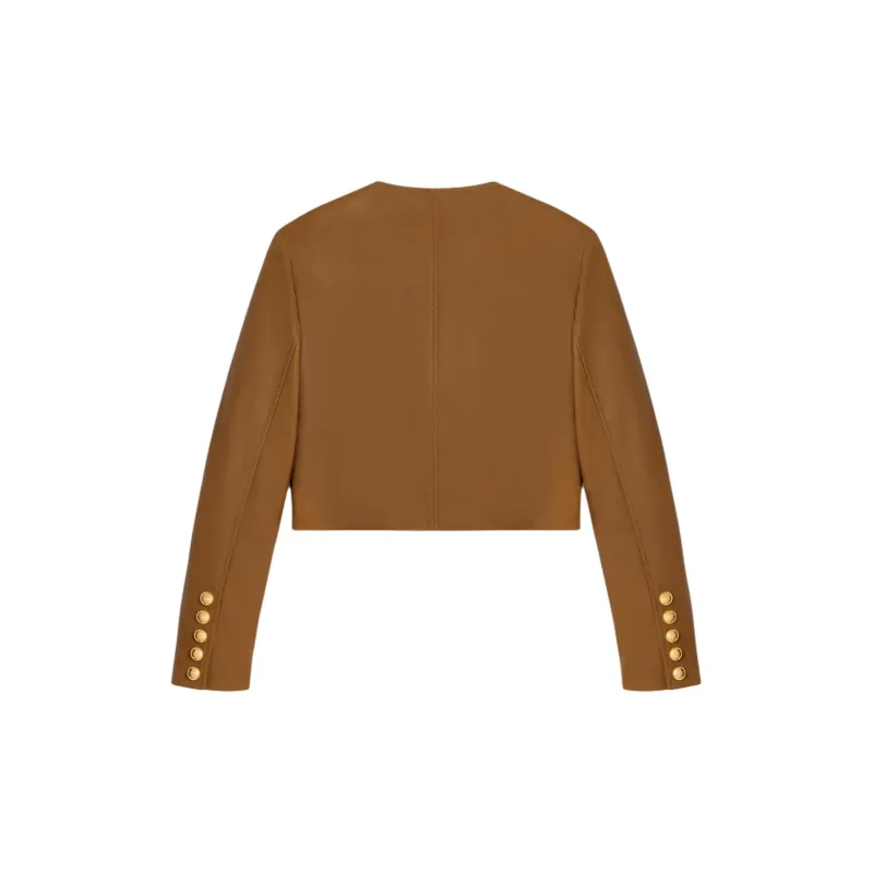 CELINE SS24 Leather Jacket Women's Light Earth Yellow-1