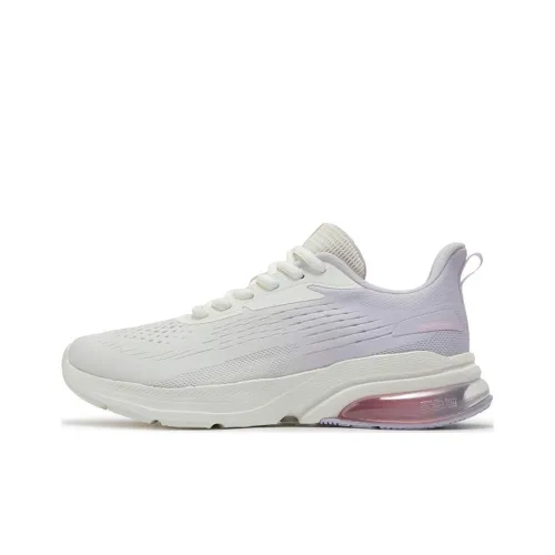 361° Abrasion Resistant Low Top Running Shoes Women's White Purple