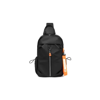 Venerable Brahma Abrasion Resistant Fabric One Shoulder Handbag, Crossbody Bag, Sling Bag Medium Size Men's Black/Gray