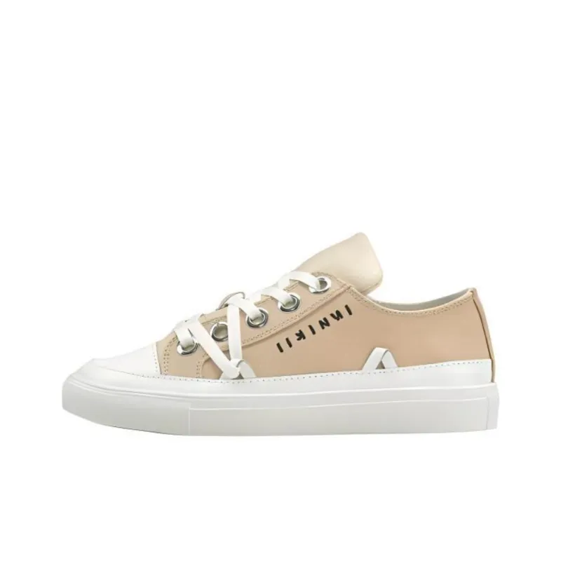 Inuikii Low Top Skateboard Shoes Women's Beige-0