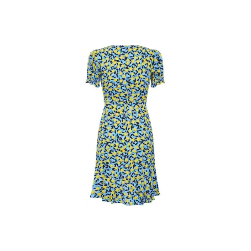 DVF Diane Von Furstenberg Short Sleeved Dress Women's Multicolor-1