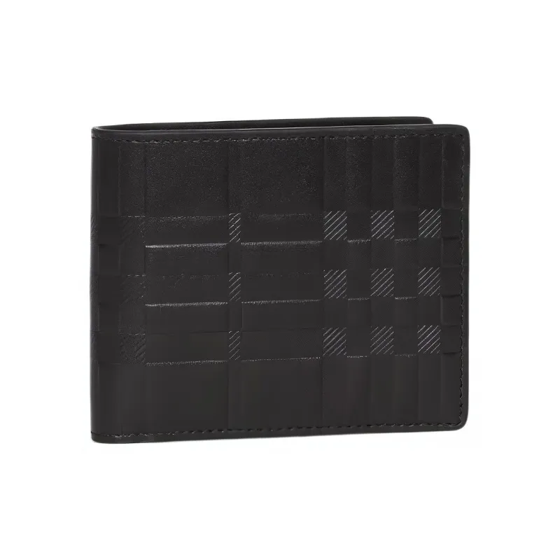 Burberry Cow Leather Wallet Regular Men's Black-1