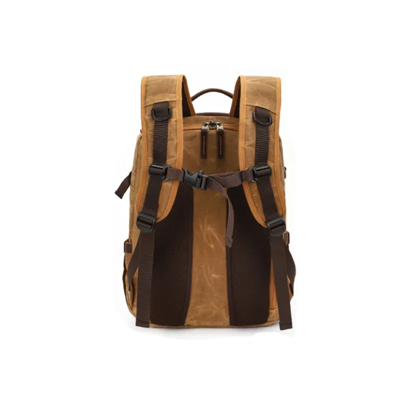 TTaG．baG Batik Canvas With Crazy Horse Cow Leather Carry Backpack Regular Unisex-17