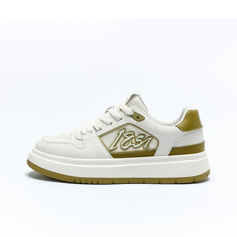 AQUASCUTUM [British Century Brand] Comfortable Color Blocking Small Platform Skateboard Shoes-14