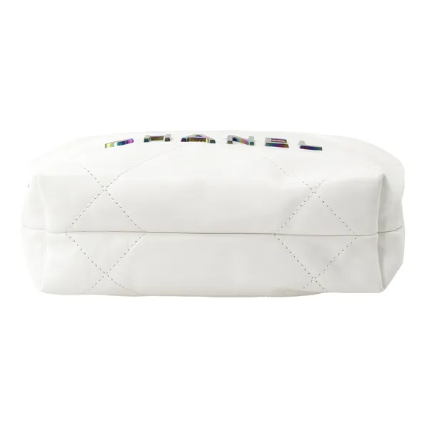 CHANEL 22Bag Cow Leather Shoulder Bag, Crossbody Bag Mini Women's White-9