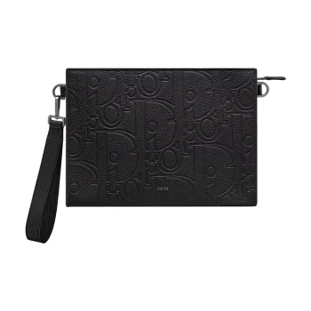 DIOR Leather Clutch Men's Black