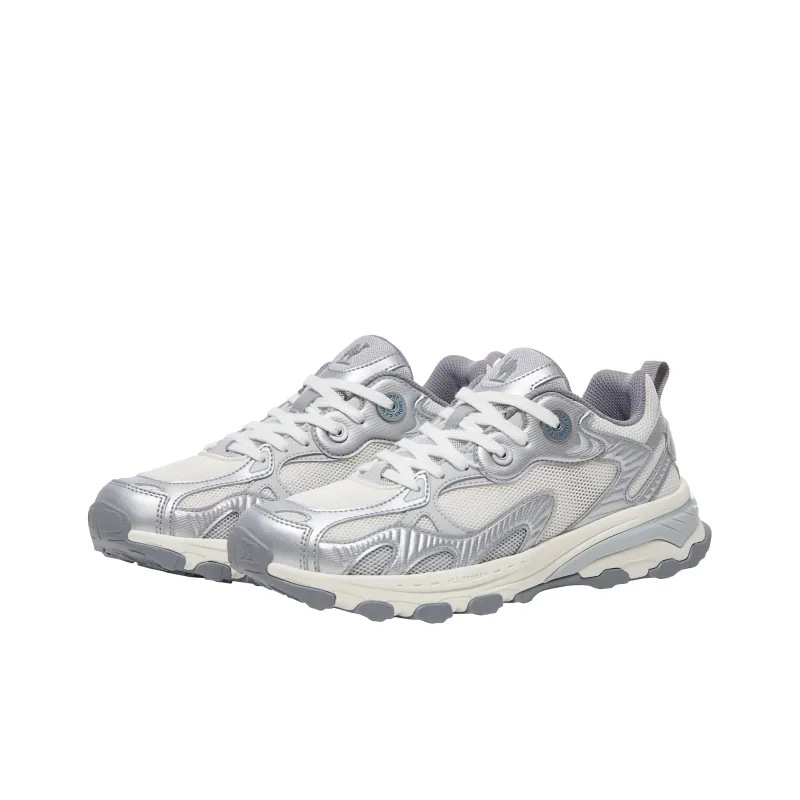 CAMEL Low-Top Running Shoes Men's Ivory White Silver-2