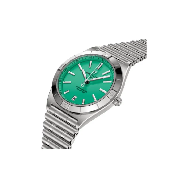 BREITLING Mechanical Chronograph Collection Automatic Mechanical Movement Women's Watch 36mm Green Dial-2