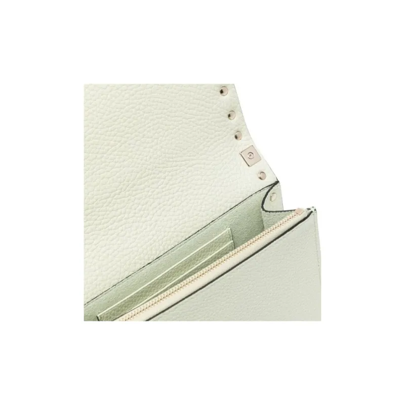 Valentino Rockstud Calfskin Envelope Bag Shoulder Bags Mini Women's Light Green-3