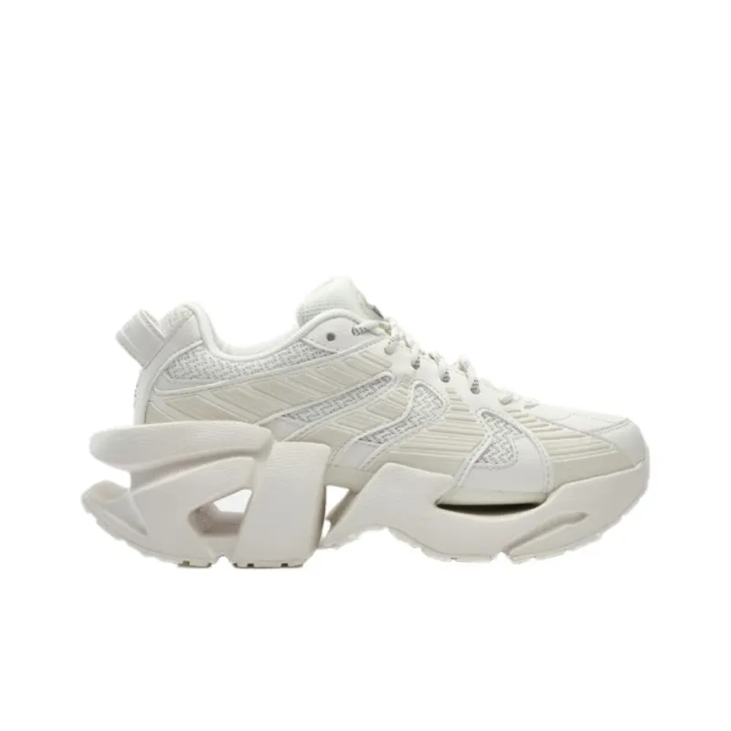 FILA Cushioning Anti Slip Wear Resistant Breathability Low Top Chunky Sneakers Men's White-1