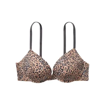 Victoria's Secret PINK WEAR EVERYWHERE Bra Women's Brown Leopard Print