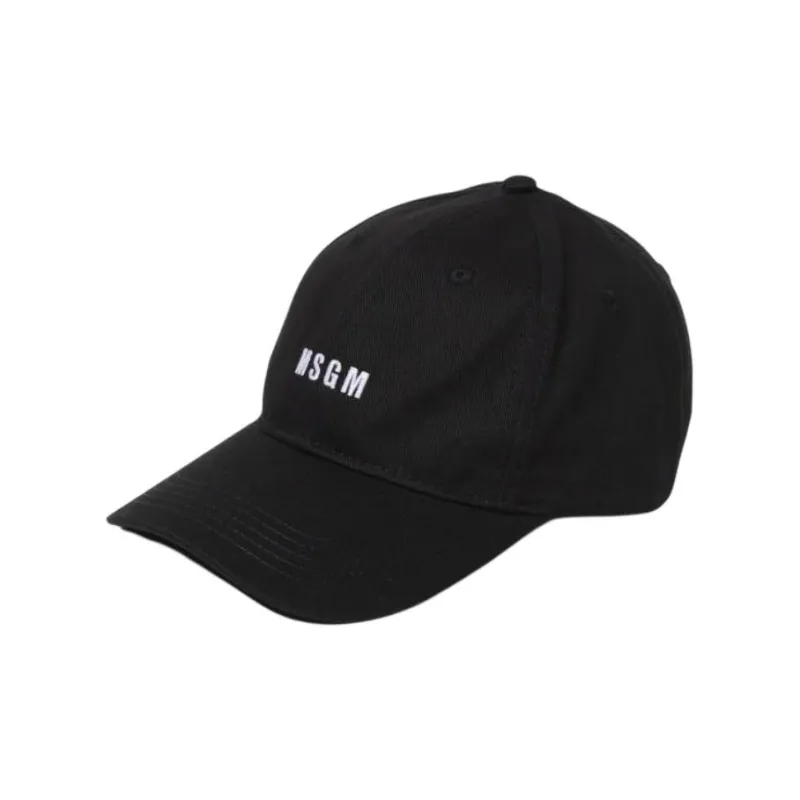 MSGM Polyester Baseball Caps Men's Black-0