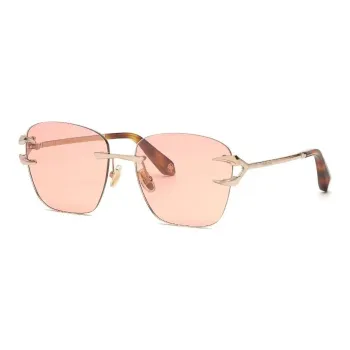 Roberto Cavalli Metal Irregular Shape Sunglasses Unisex Gold