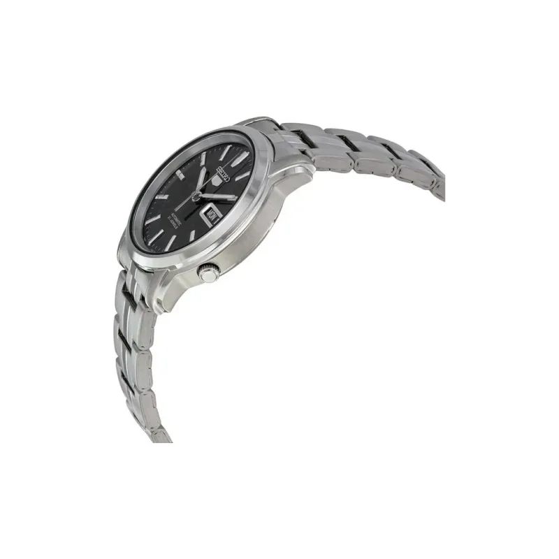 SEIKO Automatic Mechanical Movement Stainless Steel Strap Watch 37mm Men's Watches Black Dial-3