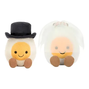 JELLYCAT Amuseables Boiled Egg Bride & Groom Set