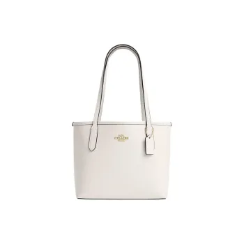 COACH City Cow Split Leather Tote Bag Shopping Bag Handbag Shoulder Bag Women's Chalk White