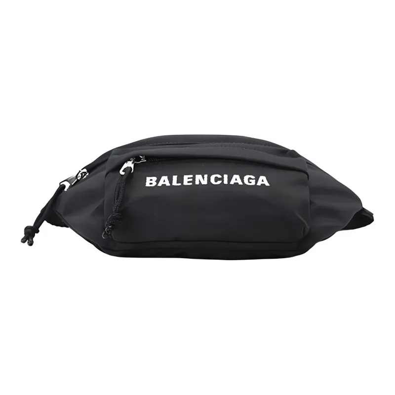 Balenciaga Fabric Sling Bag Crossbody Bag Fanny Pack Small Size Women's Black-3