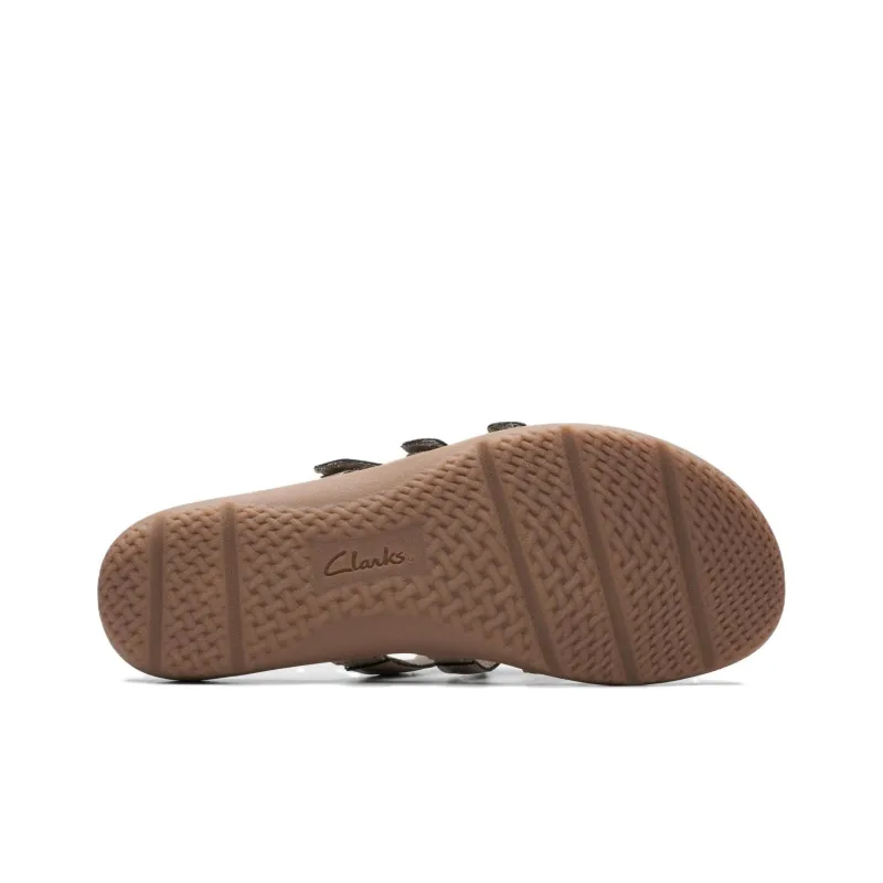 Clarks Rubber Sole Slip-Resistant Flip Flops Women's Silver-5