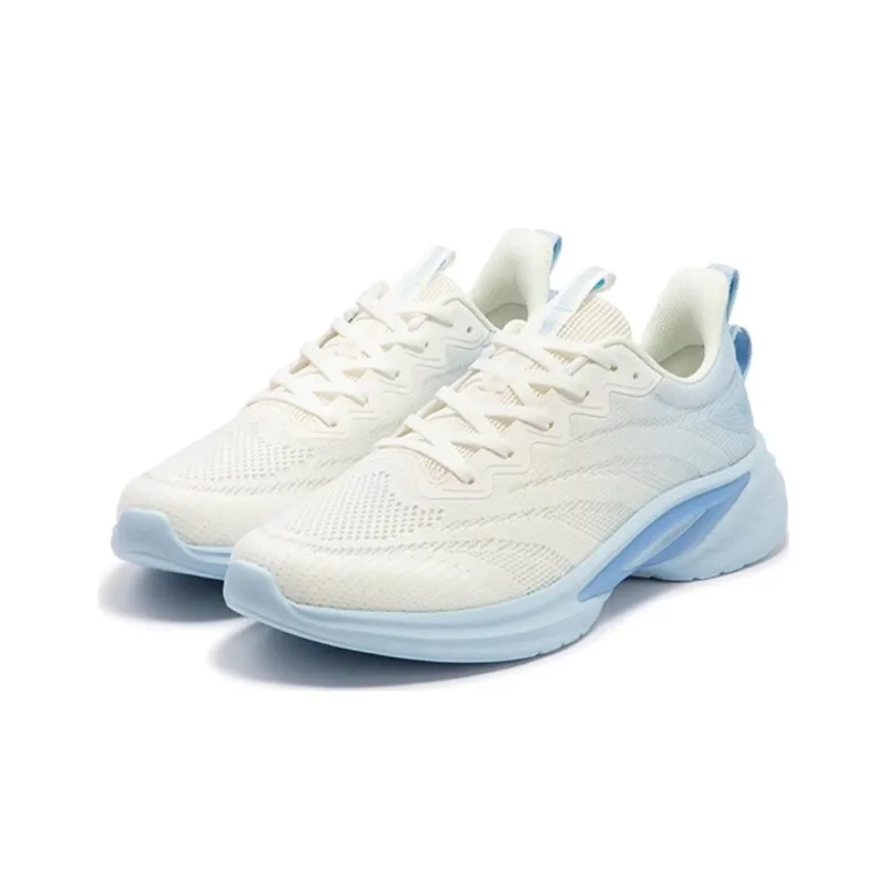 361° Cushioning Anti Slip And Wear Resistant Low Top Casual Running Shoes Men's White Blue-2