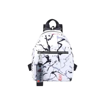 Anta Mulan Collaboration 150D Imitation Memory Fabric Casual Backpack Regular Unisex White