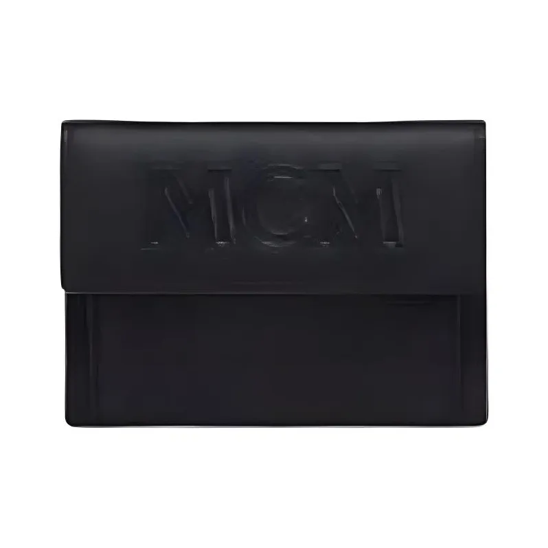 MCM Aren Spanish Calfskin Wallet Mini Men's Blue-1