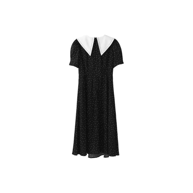 Fstudio Short Sleeved Dress Women's Black-1