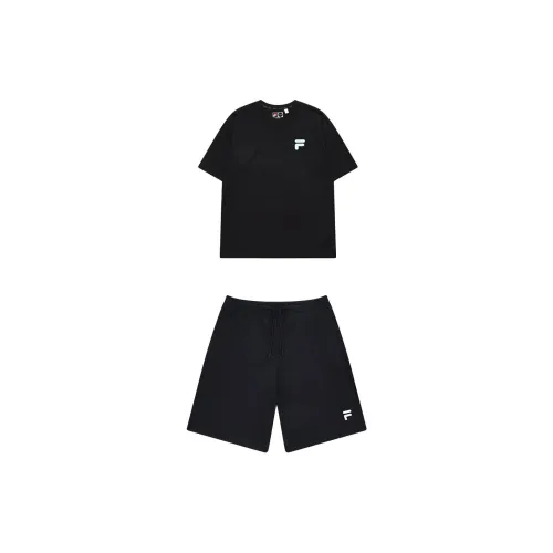 FILA FUSION Casual Sportswear Unisex Set Black