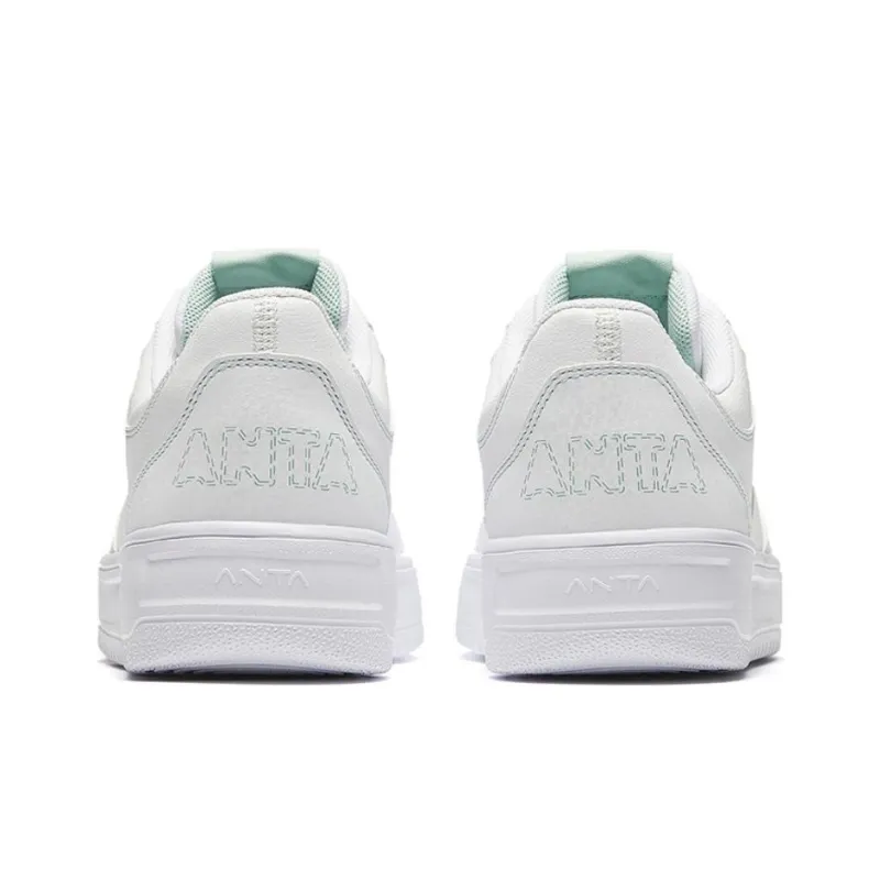 Anta Anti-Slip Wear-Resistant Low-Top Skateboard Shoes Men's White Green-2