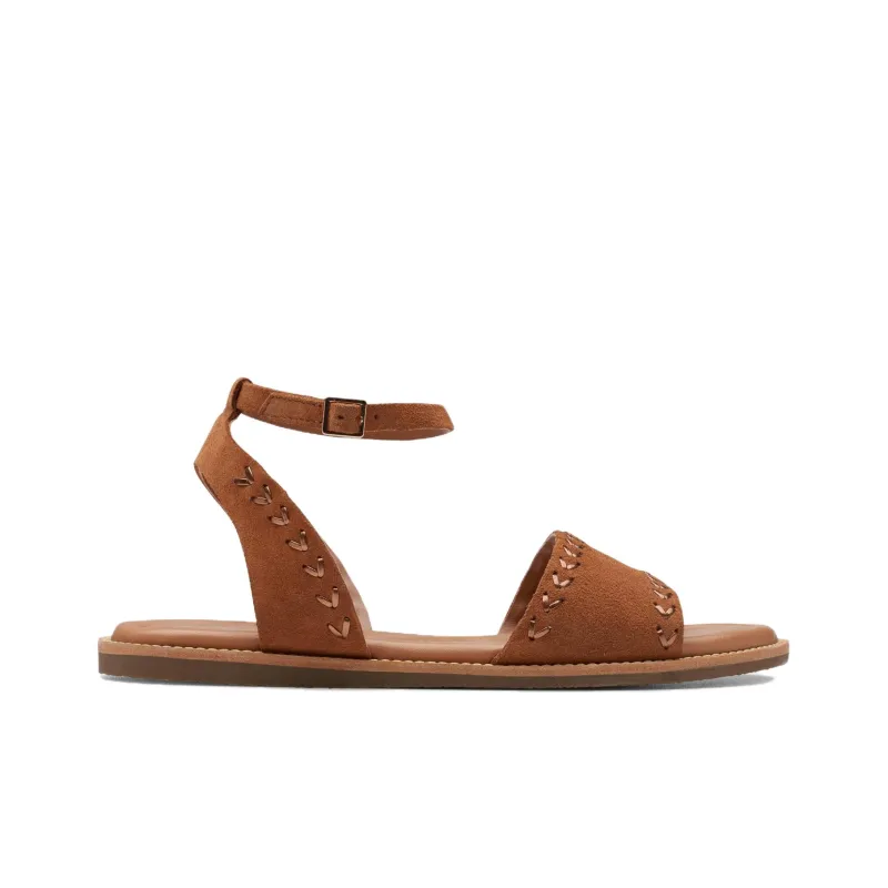 Clarks One Strap Sandals 2cm Women's Brown-1