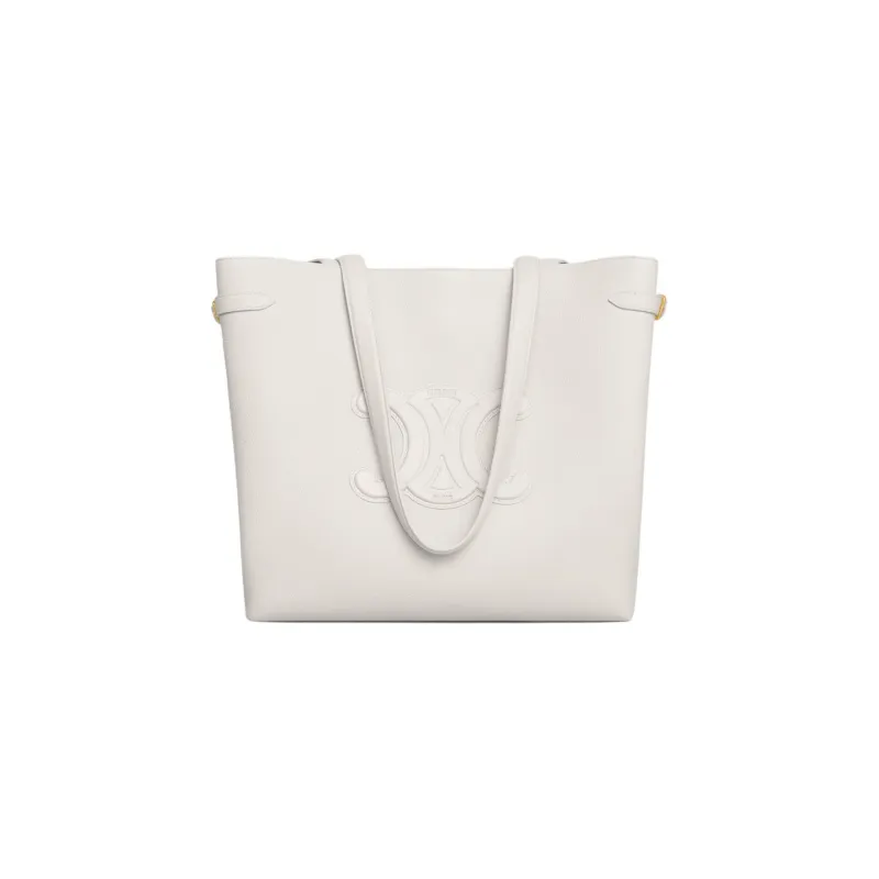 CELINE Cabas Suede Calfskin Tote Bag, Shopping Bag, Shoulder Bag, Handbag Medium Size Women's Beige-1