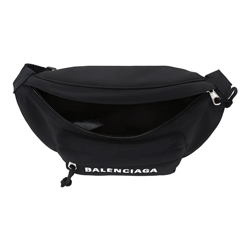 Balenciaga Fabric Sling Bag Crossbody Bag Fanny Pack Small Size Women's Black-5